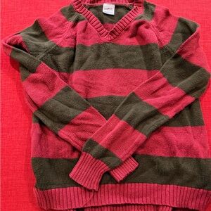 Nightmare on elm street unisex Striped Sweater - Red and Brown